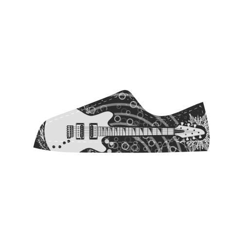 Guitar Graffiti by ArtformDesigns Men's Classic Canvas Shoes (Model 018)