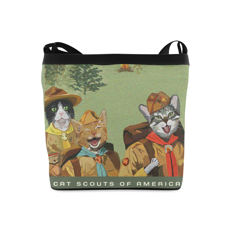 Cat Scouts of America cross-body bag Crossbody Bags (Model 1613)