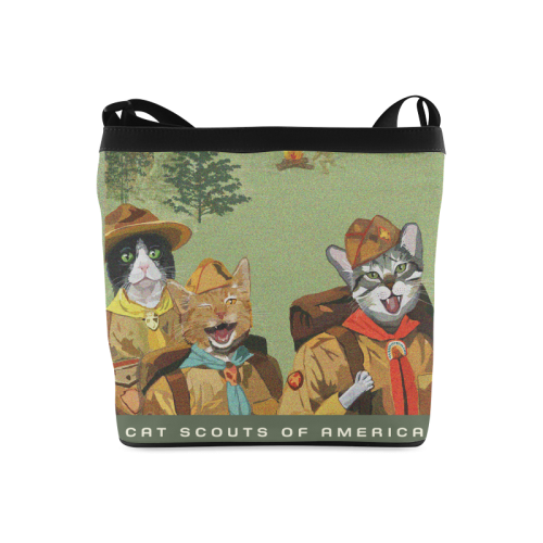 Cat Scouts of America cross-body bag Crossbody Bags (Model 1613)