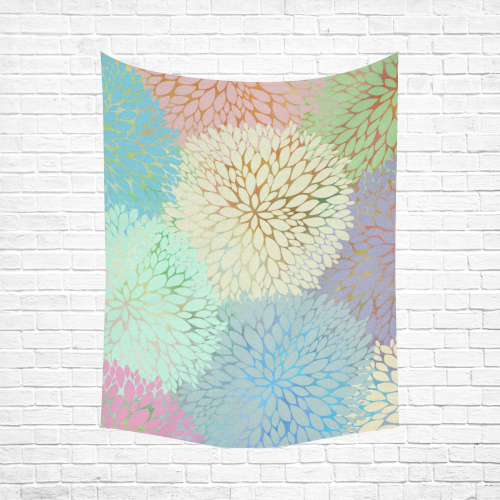 abstract floral petals-2 Cotton Linen Wall Tapestry 60"x 80"