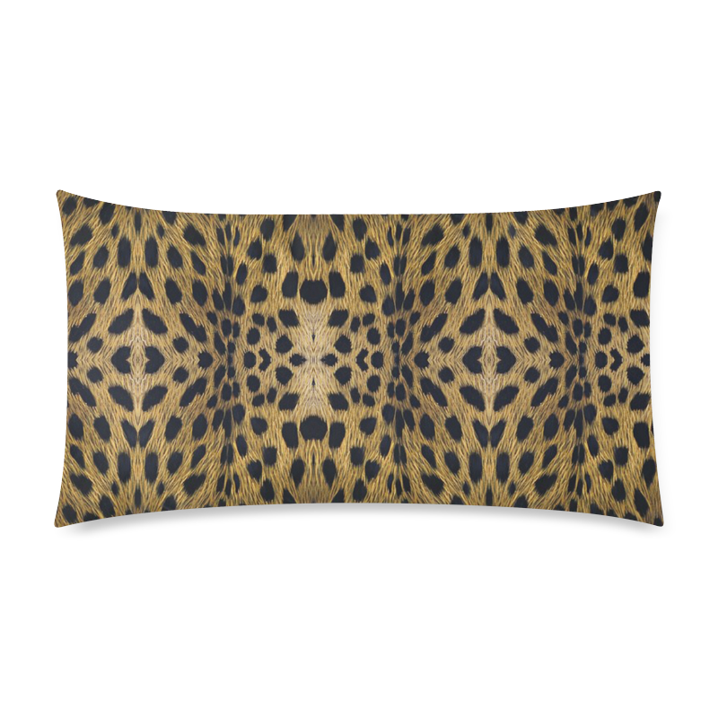 Leopard Texture Pattern Rectangle Pillow Case 20"x36"(Twin Sides)