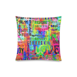 Flower Power - WORDS OF THE SPIRIT WAY Custom Zippered Pillow Case 20"x20"(Twin Sides)