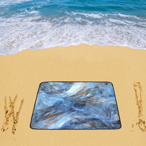 Blue Colorful Abstract Design Beach Mat 78"x 60"
