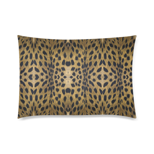 Leopard Texture Pattern Custom Zippered Pillow Case 20"x30"(Twin Sides)