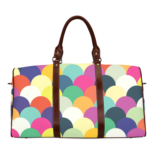 Colorful Circles Waterproof Travel Bag/Large (Model 1639)