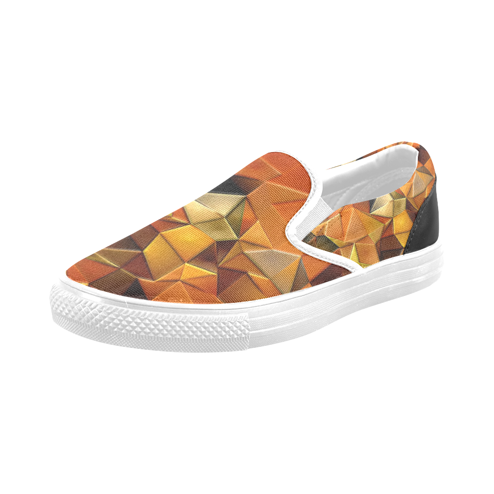 Autumn Time Colors by Nico Bielow Men's Slip-on Canvas Shoes (Model 019)