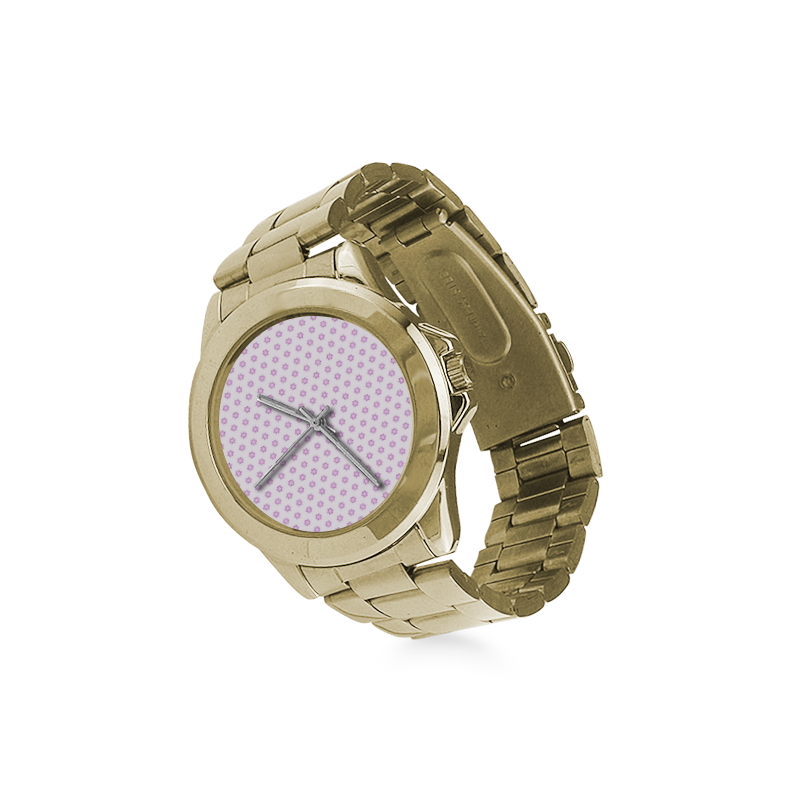 many stars soft pink Custom Gilt Watch(Model 101)