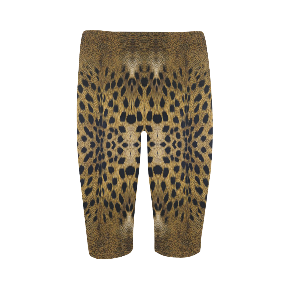 Leopard Texture Pattern Hestia Cropped Leggings (Model L03)