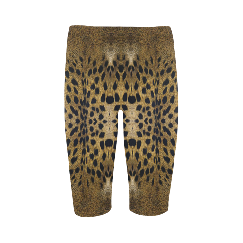 Leopard Texture Pattern Hestia Cropped Leggings (Model L03)