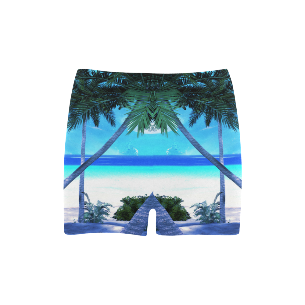Awesome view over the ocean with ship Briseis Skinny Shorts (Model L04)