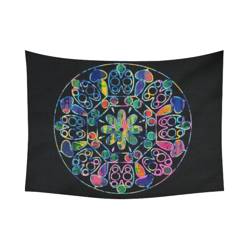 Mandala Cotton Linen Wall Tapestry 80"x 60"