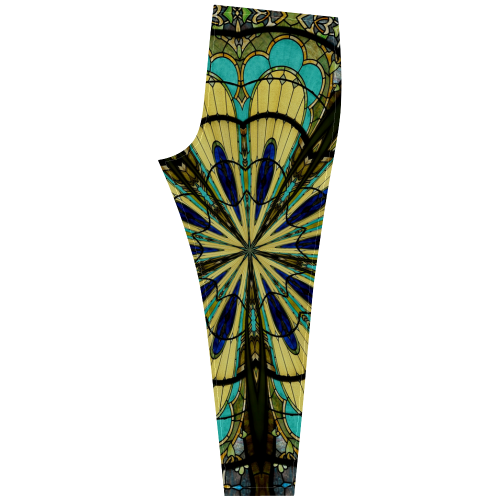 Stained Glass Kaleidoscope Mandala Abstract 5 Cassandra Women's Leggings (Model L01)