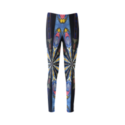 Stained Glass Kaleidoscope Mandala Abstract 3 Cassandra Women's Leggings (Model L01)