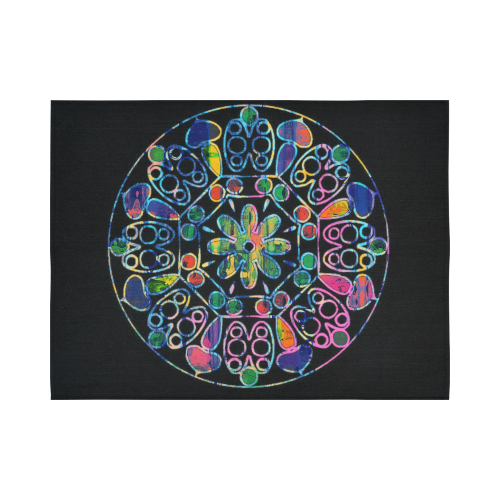 Mandala Cotton Linen Wall Tapestry 80"x 60"