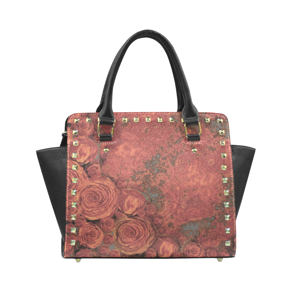roses 3-12 Rivet Shoulder Handbag (Model 1645)
