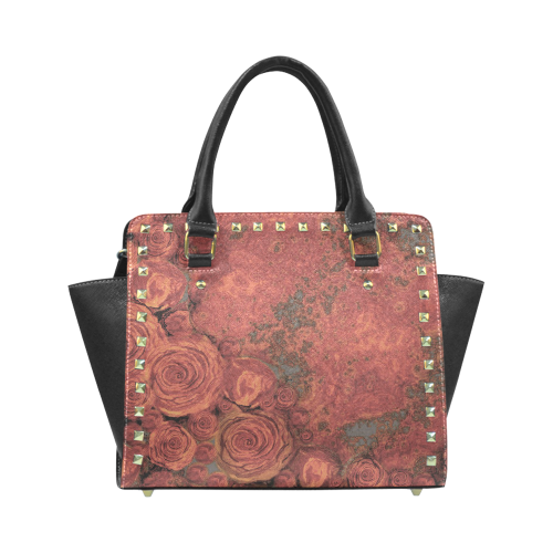 roses 3-12 Rivet Shoulder Handbag (Model 1645)