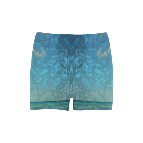 Caribbean Blue Briseis Skinny Shorts (Model L04)