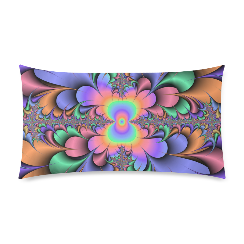 Peacock Feathers by Martina Webster Custom Rectangle Pillow Case 20"x36" (one side)