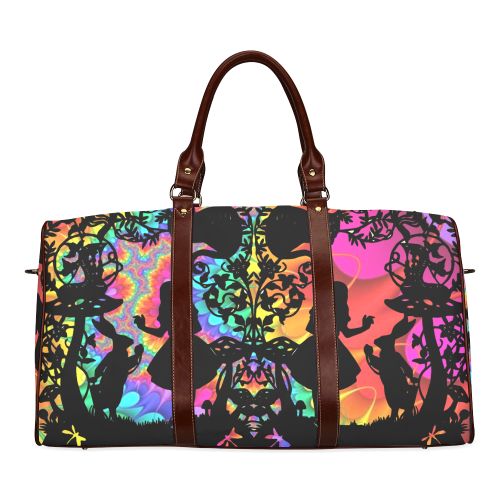 multi colored sillhouette of a fairytale Waterproof Travel Bag/Large (Model 1639)