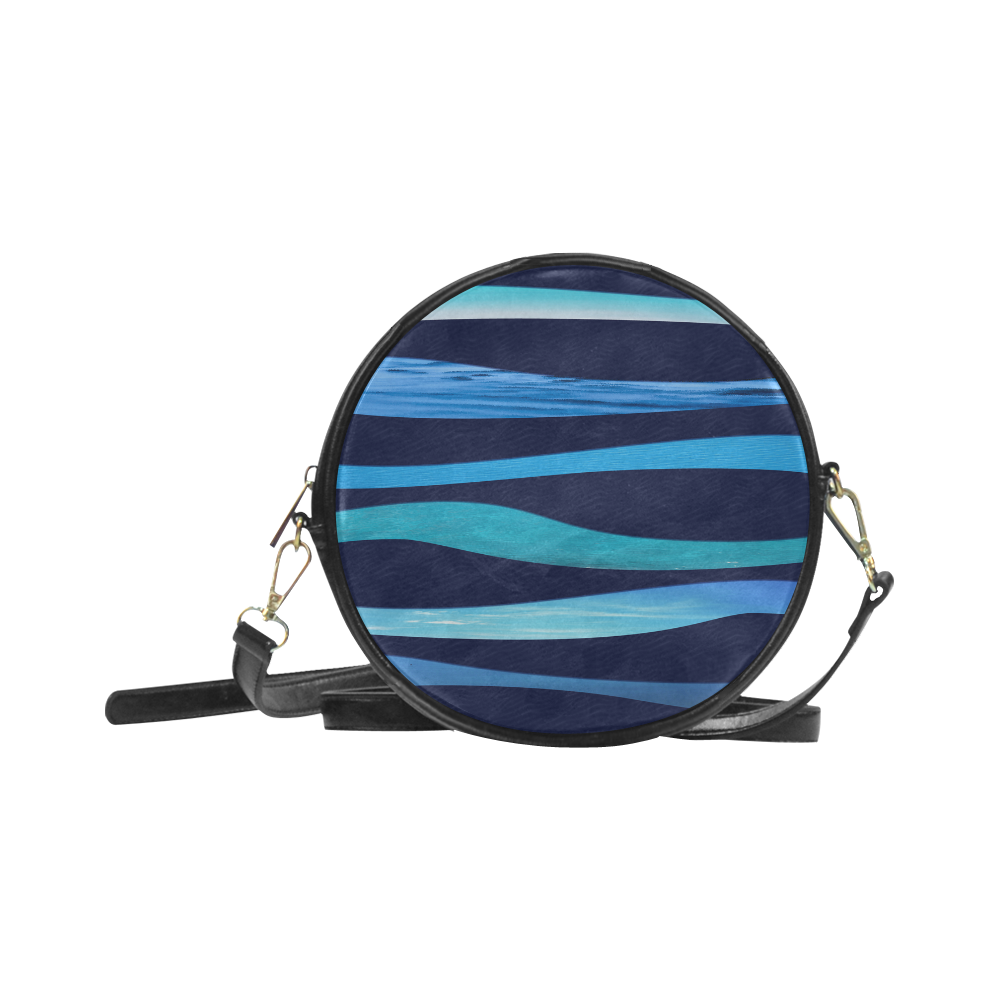 ocean blue Round Sling Bag (Model 1647)