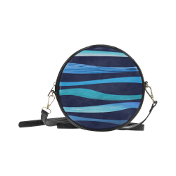 ocean blue Round Sling Bag (Model 1647)