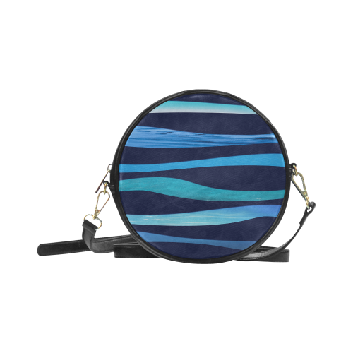 ocean blue Round Sling Bag (Model 1647)