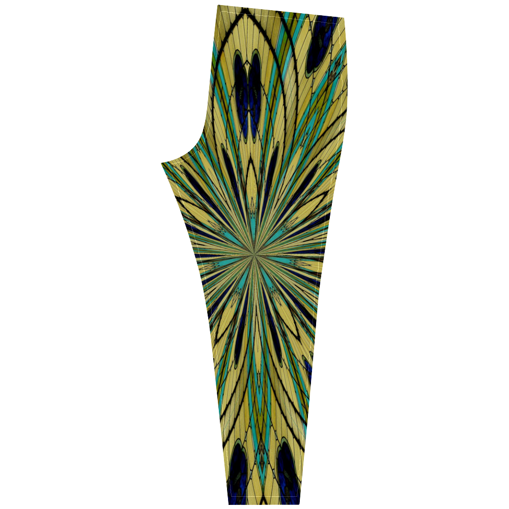 Stained Glass Kaleidoscope Mandala Abstract 2 Cassandra Women's Leggings (Model L01)