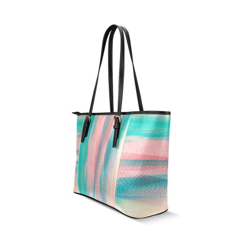 Abstract Pattern 2 Leather Tote Bag/Small (Model 1640)