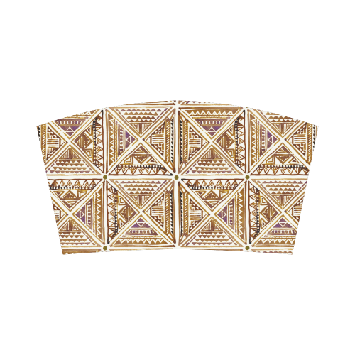 Folklore TRIANGLES pattern brown Bandeau Top