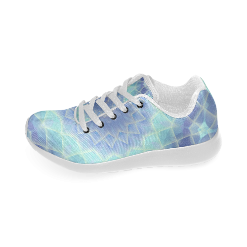 Blue and Turquoise Mosaic Women’s Running Shoes (Model 020)