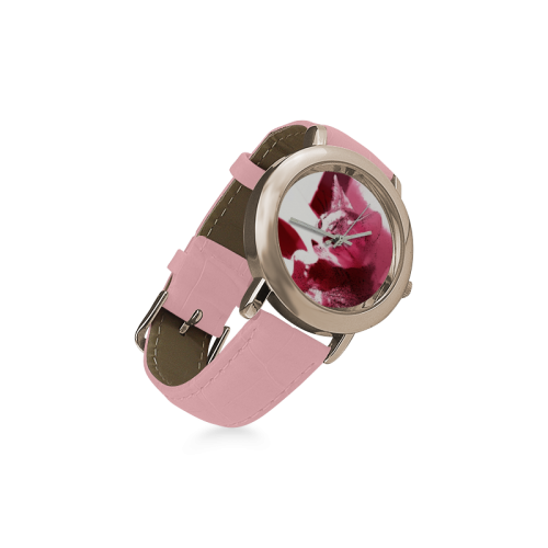 "Portrait in Pink" Rose and Gold Women's Watch Women's Rose Gold Leather Strap Watch(Model 201)