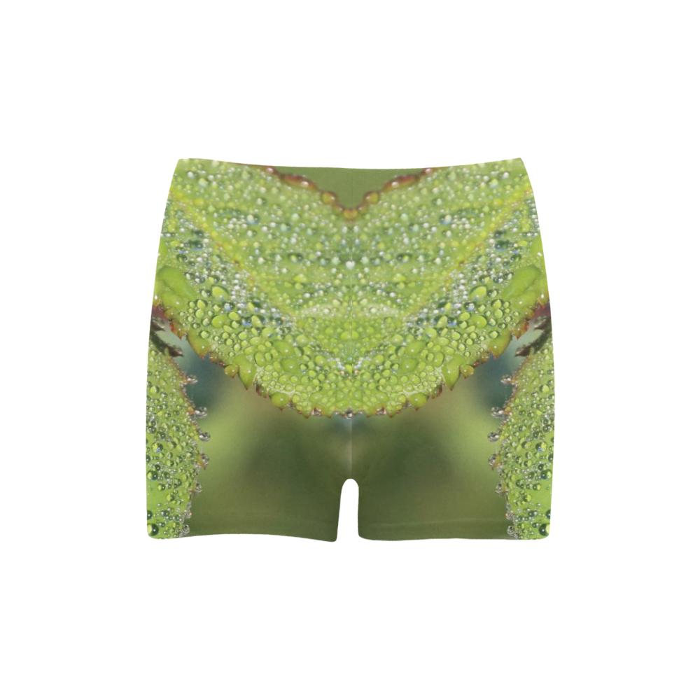 Dewy Green Leaves Briseis Skinny Shorts (Model L04)