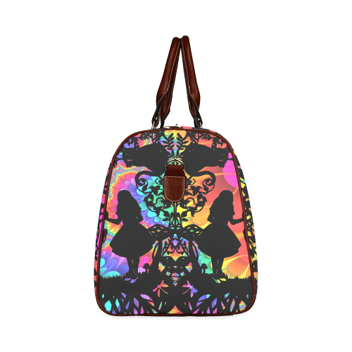 multi colored sillhouette of a fairytale Waterproof Travel Bag/Large (Model 1639)