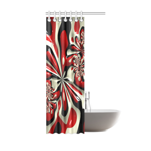 Red Splotch Shower Curtain Shower Curtain 36"x72"