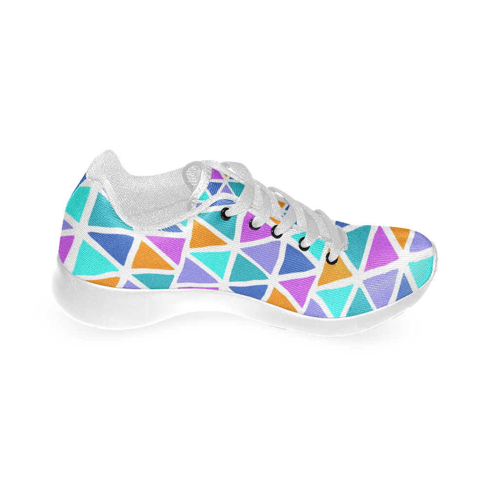 Modern colored TRINAGLES / PYRAMIDS pattern Men’s Running Shoes (Model 020)