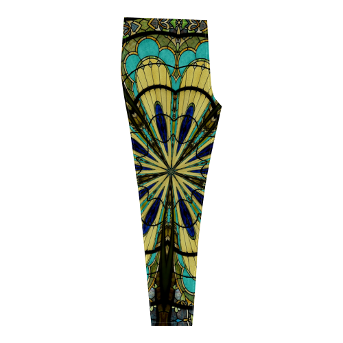 Stained Glass Kaleidoscope Mandala Abstract 5 Cassandra Women's Leggings (Model L01)