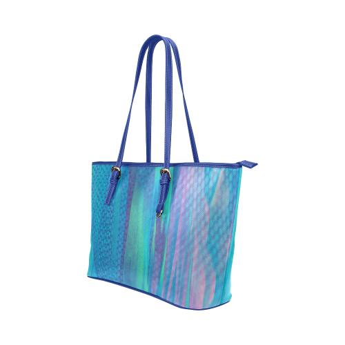 Abstract Pattern 3 Leather Tote Bag/Large (Model 1651)