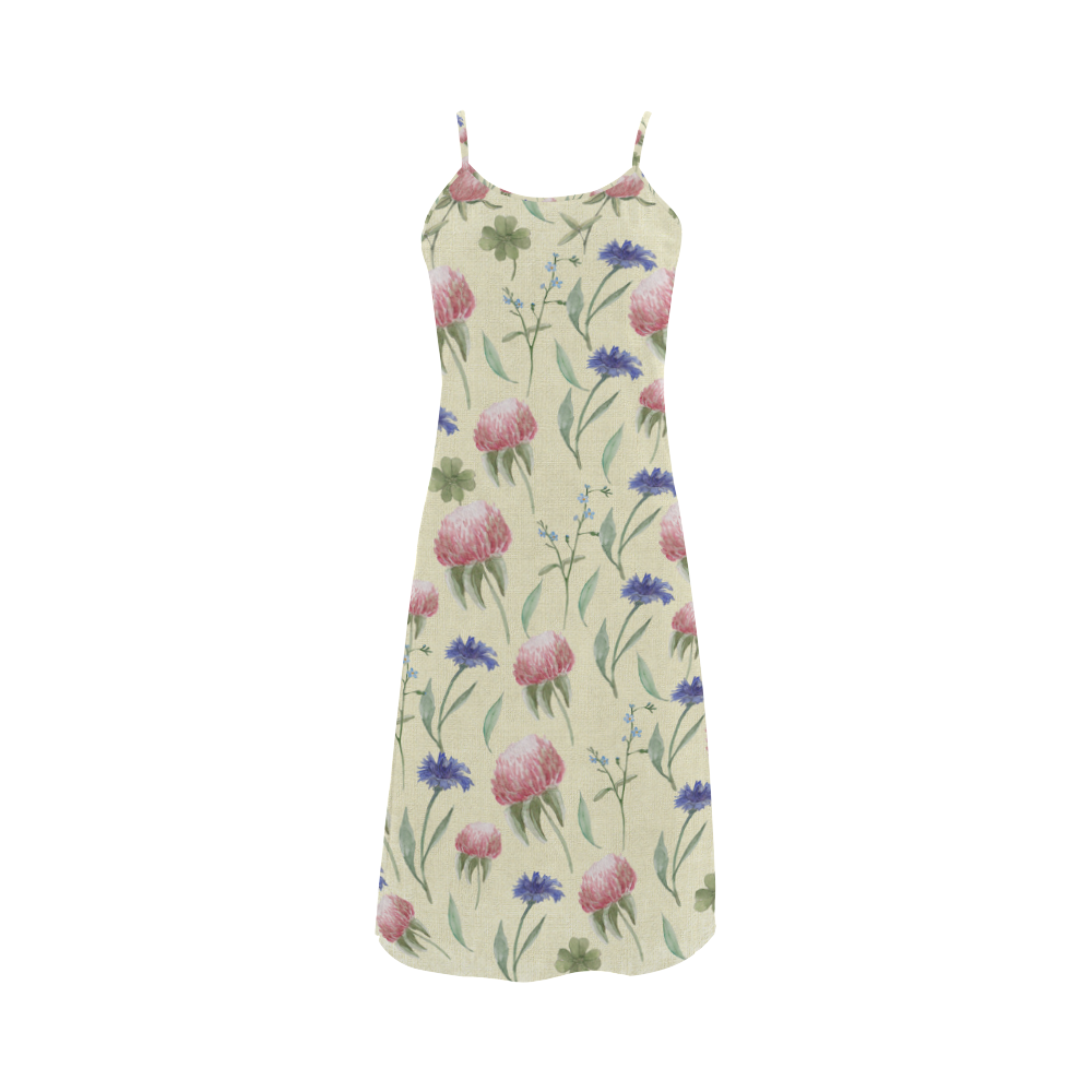 Field of wild flowers Alcestis Slip Dress (Model D05)
