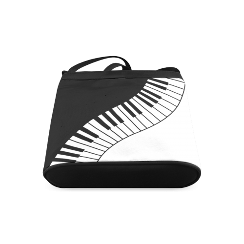 Black and White Music Keyboard by ArtformDesigns Crossbody Bags (Model 1613)