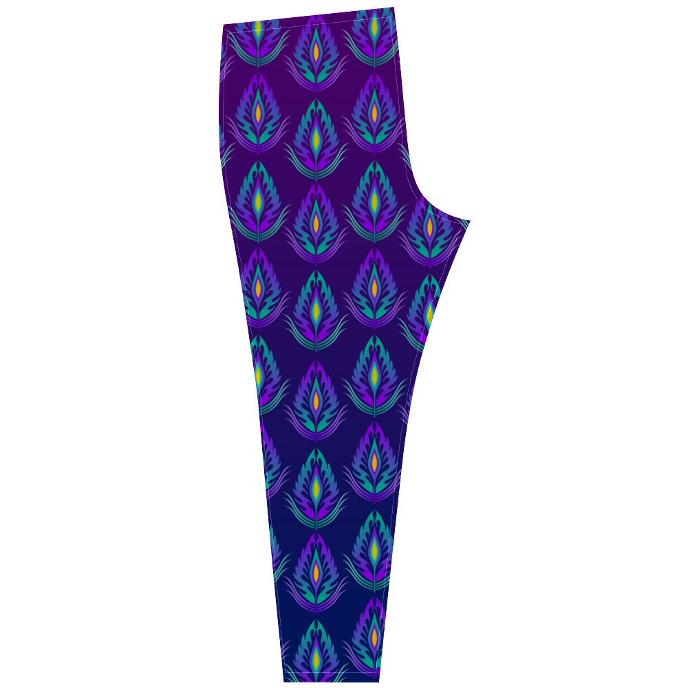 Peacock Feathers Pattern by ArtformDesigns Cassandra Women's Leggings (Model L01)