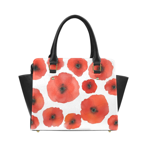 Red Poppies. Inspired by the Magic Island of Gotland. Classic Shoulder Handbag (Model 1653)