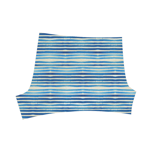 Watercolor STRIPES grunge pattern - blue Briseis Skinny Shorts (Model L04)