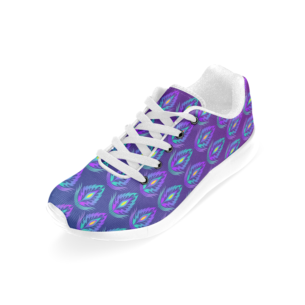 Peacock Feathers Pattern by ArtformDesigns Women’s Running Shoes (Model 020)
