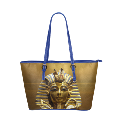 Egypt King Tut Leather Tote Bag/Large (Model 1651)