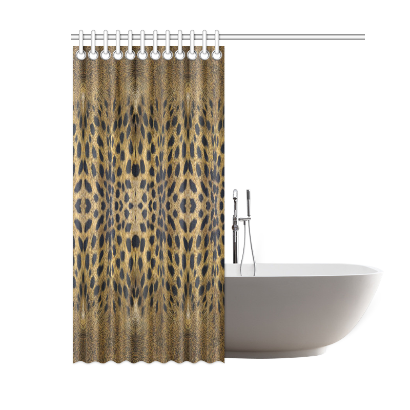 Leopard Texture Pattern Shower Curtain 60"x72"
