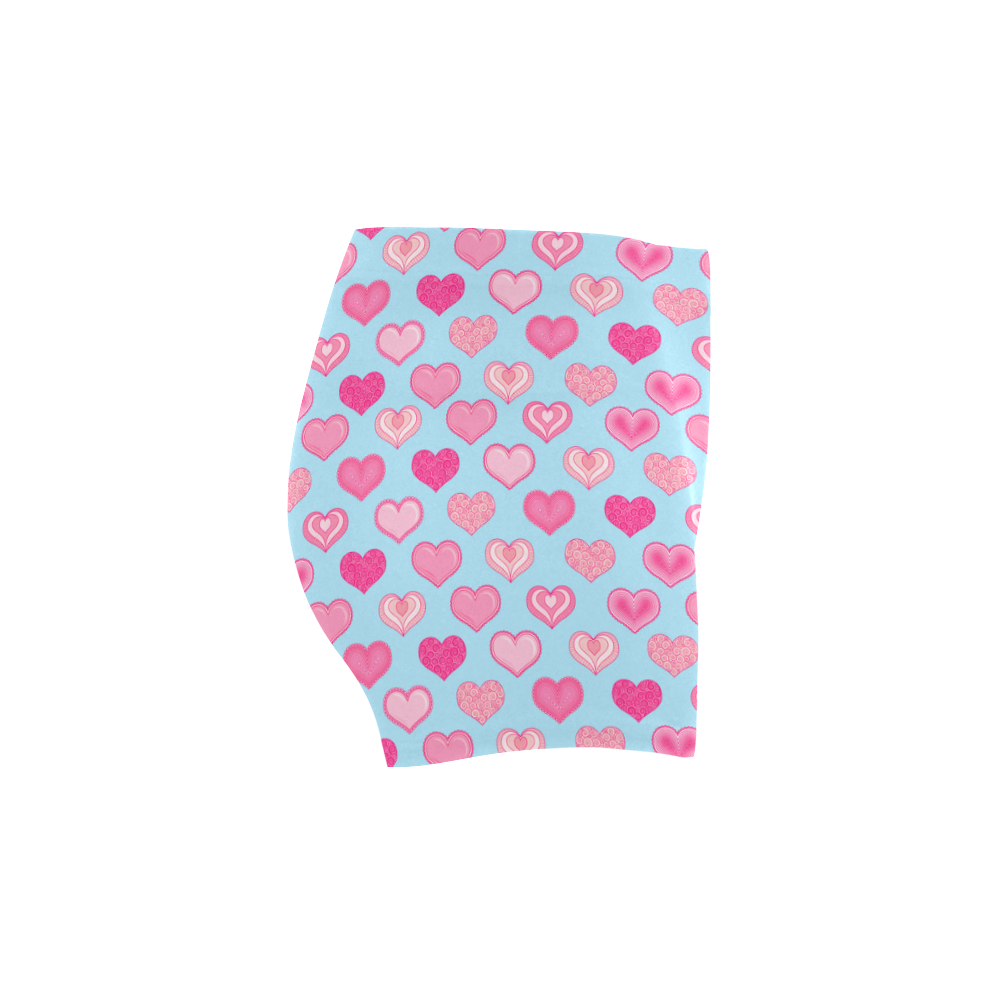 Retro Love Hearts Pattern by ArtformDesigns Briseis Skinny Shorts (Model L04)