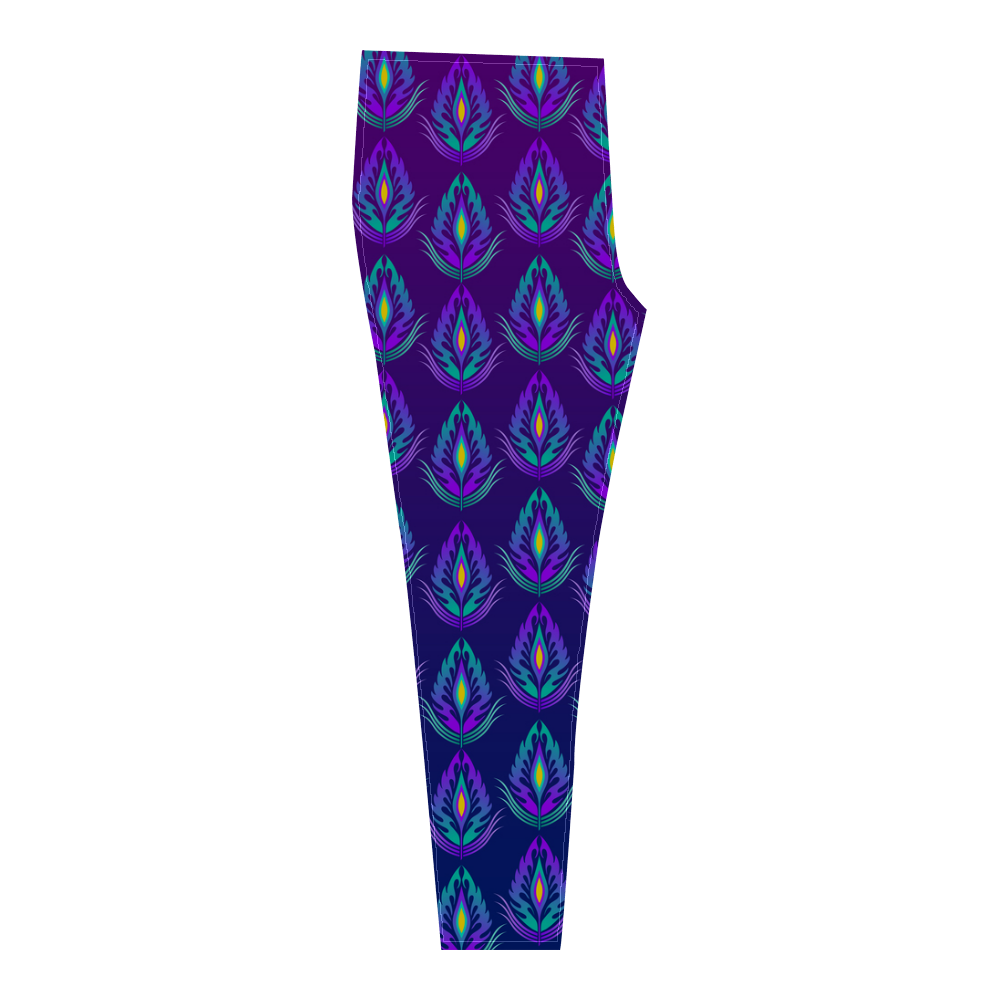 Peacock Feathers Pattern by ArtformDesigns Cassandra Women's Leggings (Model L01)