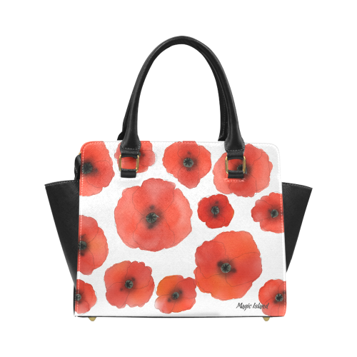 Red Poppies. Inspired by the Magic Island of Gotland. Classic Shoulder Handbag (Model 1653)