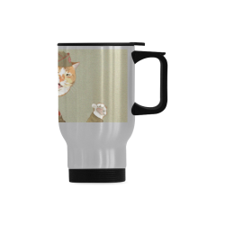 Cat Scouts Insulated Travel Mug Travel Mug (Silver) (14 Oz)