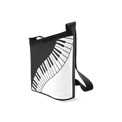 Black and White Music Keyboard by ArtformDesigns Crossbody Bags (Model 1613)